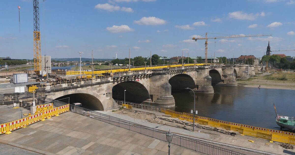 Augustusbrücke Erster Bauabschnitt im September fertig SACHSEN FERNSEHEN