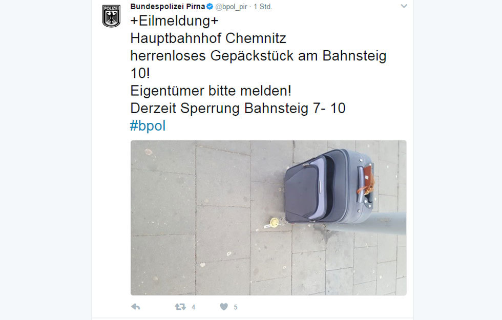 © Bundespolizei Pirna - Twitter