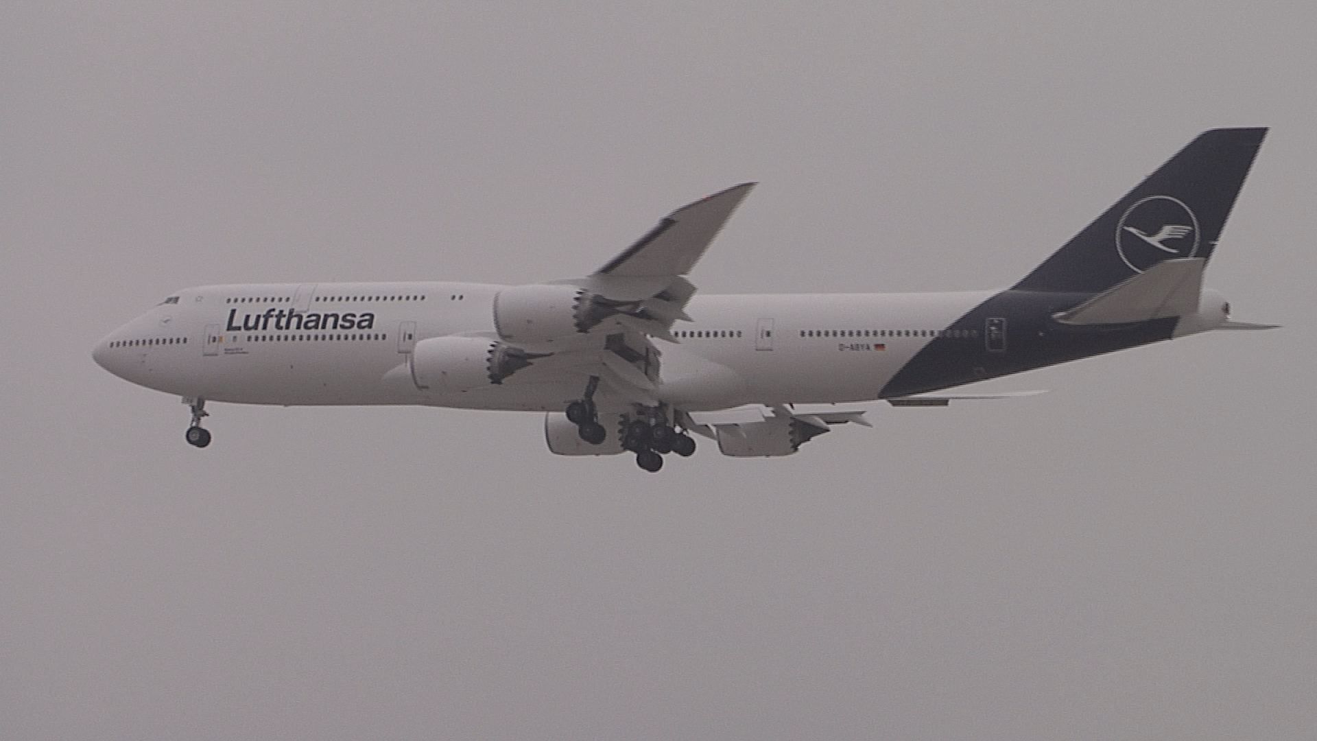 Die neu lackierte Boeing 747 der Lufthansa
