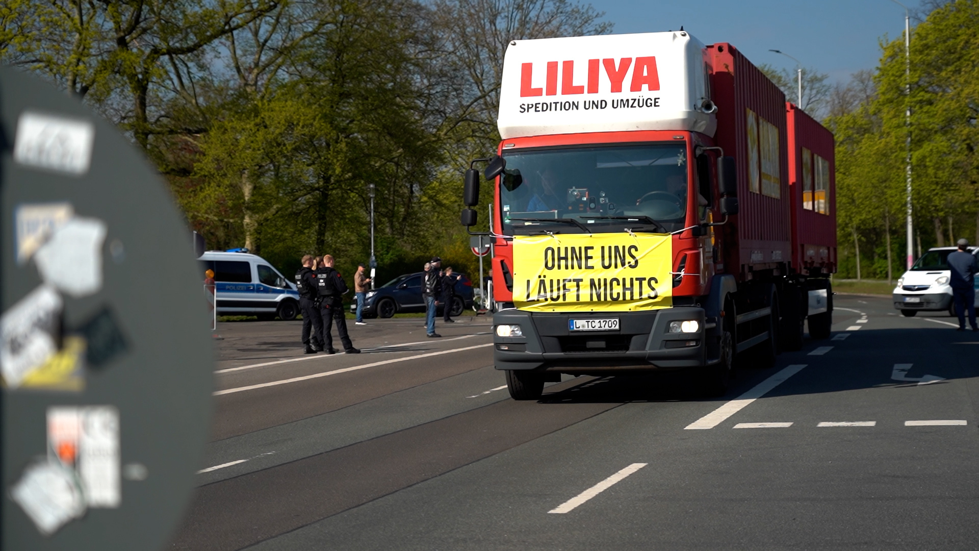 Spediteure demonstrieren in Leipzig: „Uns geht die Luft aus“