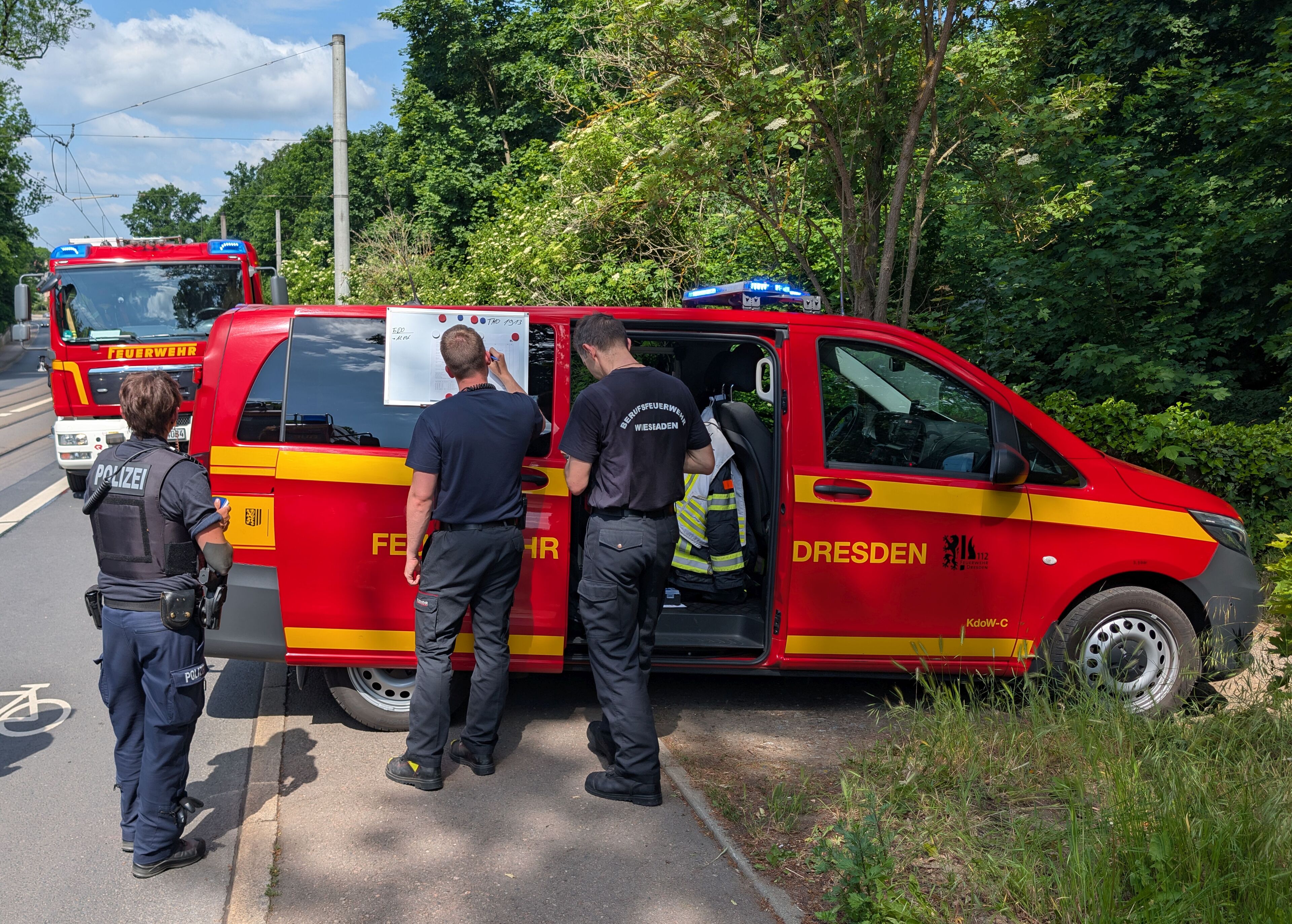 Feuerwehr Tagesbilanz: Mehrere Brände in Dresden