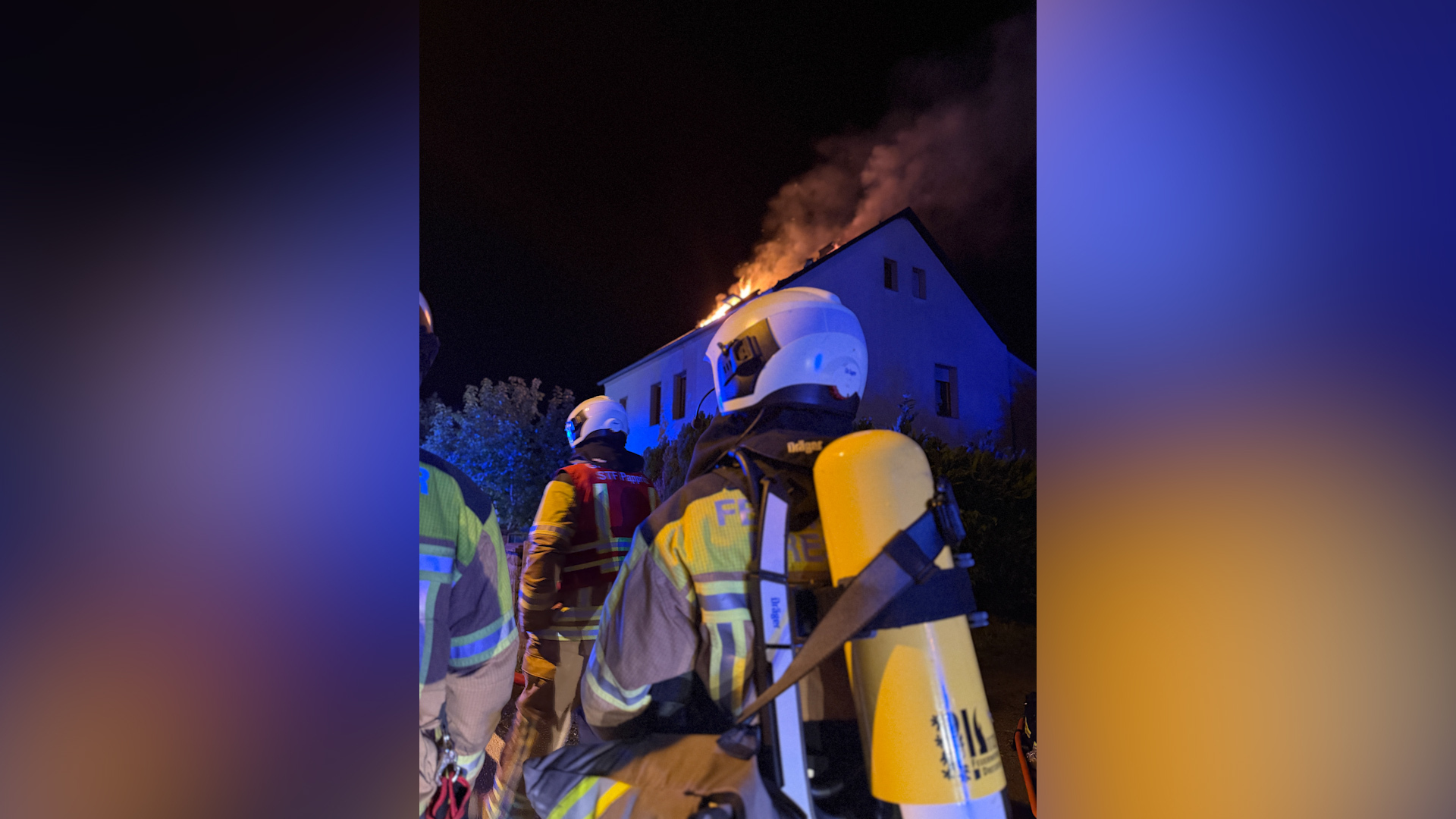 Dachstuhlbrand in Dresden-Söbrigen